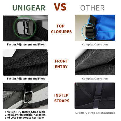 Unigear Leg Gaiters, 1000D Waterproof Boot Gaiters for Hiking Snow Hunting