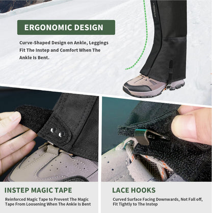 Unigear Leg Gaiters, 1000D Waterproof Boot Gaiters for Hiking Snow Hunting